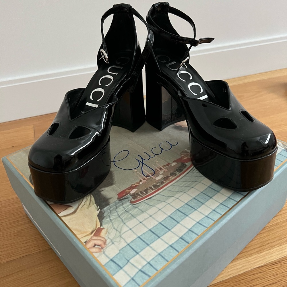 Gucci double Vernice Crystal Nero